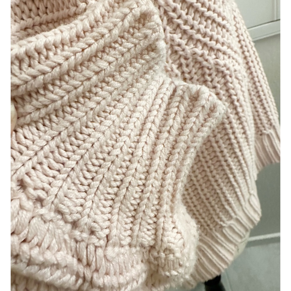 Express Cable Knit Pullover Sweater Light Pink Wo… - image 5